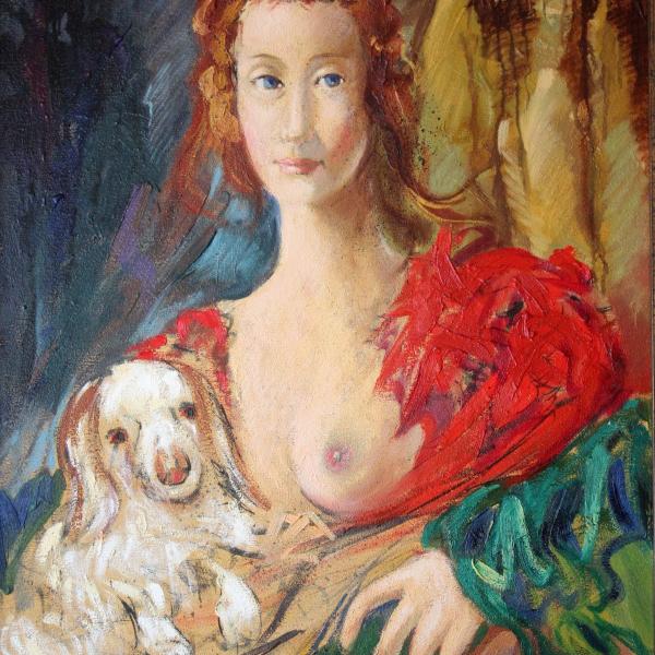 Mujer con perro — Alfonso Saura Llorens