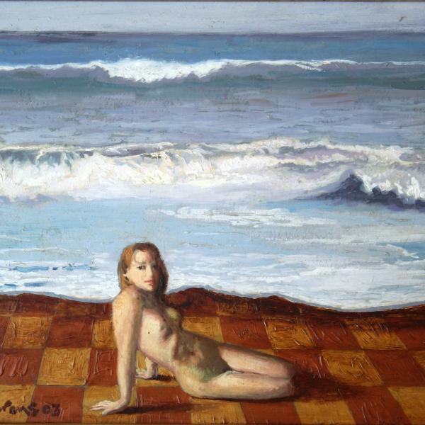 Posando en la playa — Alfonso Saura Llorens