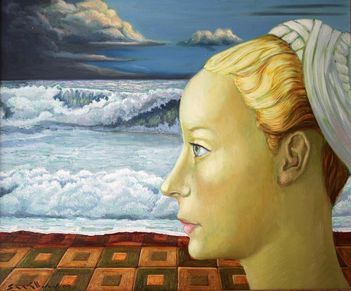 Dama renacentista en el mar