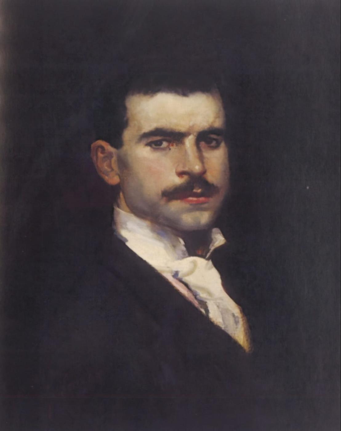 RETRATO DE CABALLERO CON CORBATA DE LAZO