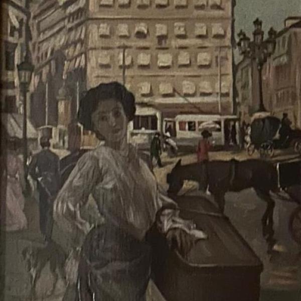 MUJER CON CESTA — Juan Francés