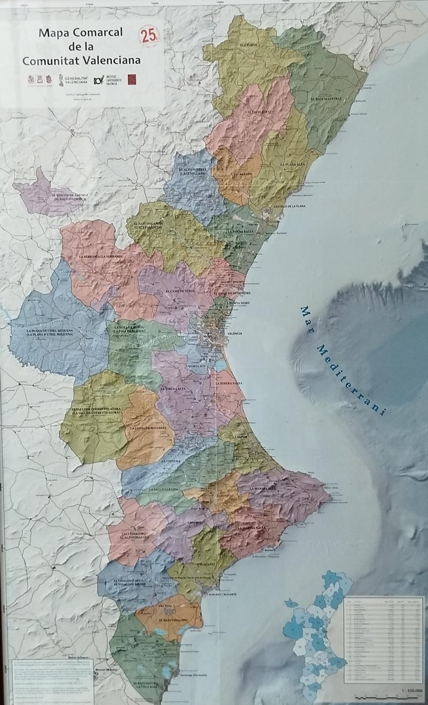 MAPA DE LA COMUNIDAD VALENCIANA