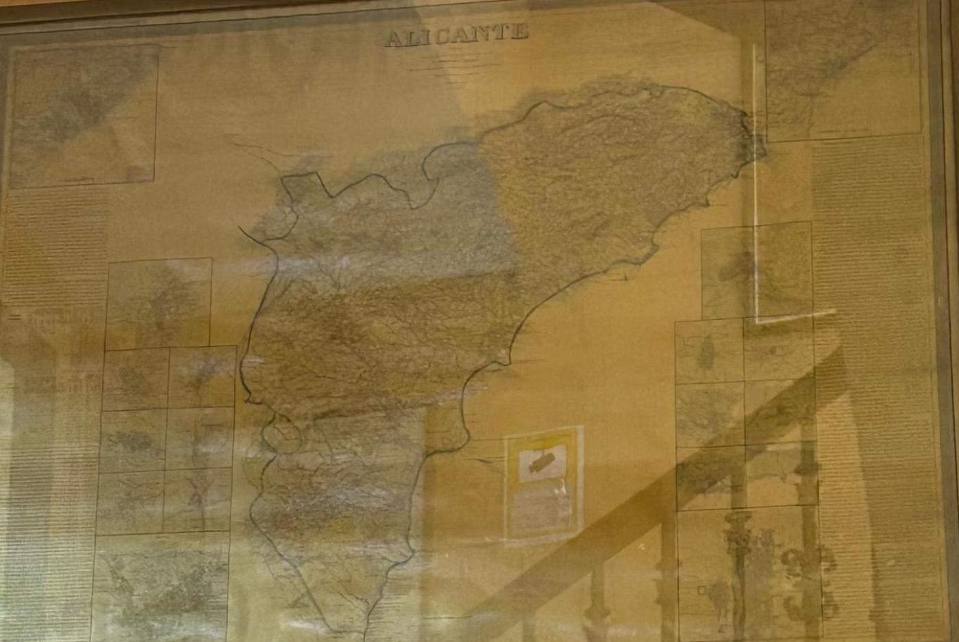 MAPA DE LA PROVINCIA DE ALICANTE DE 1859