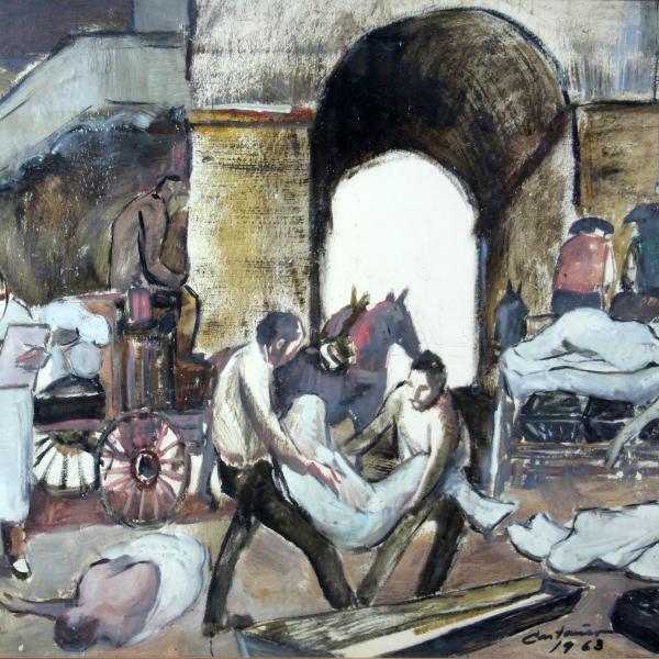 CAJAL DEL CÓLERA DE VALENCIA - BOCETO — Ramón Castañer Segura