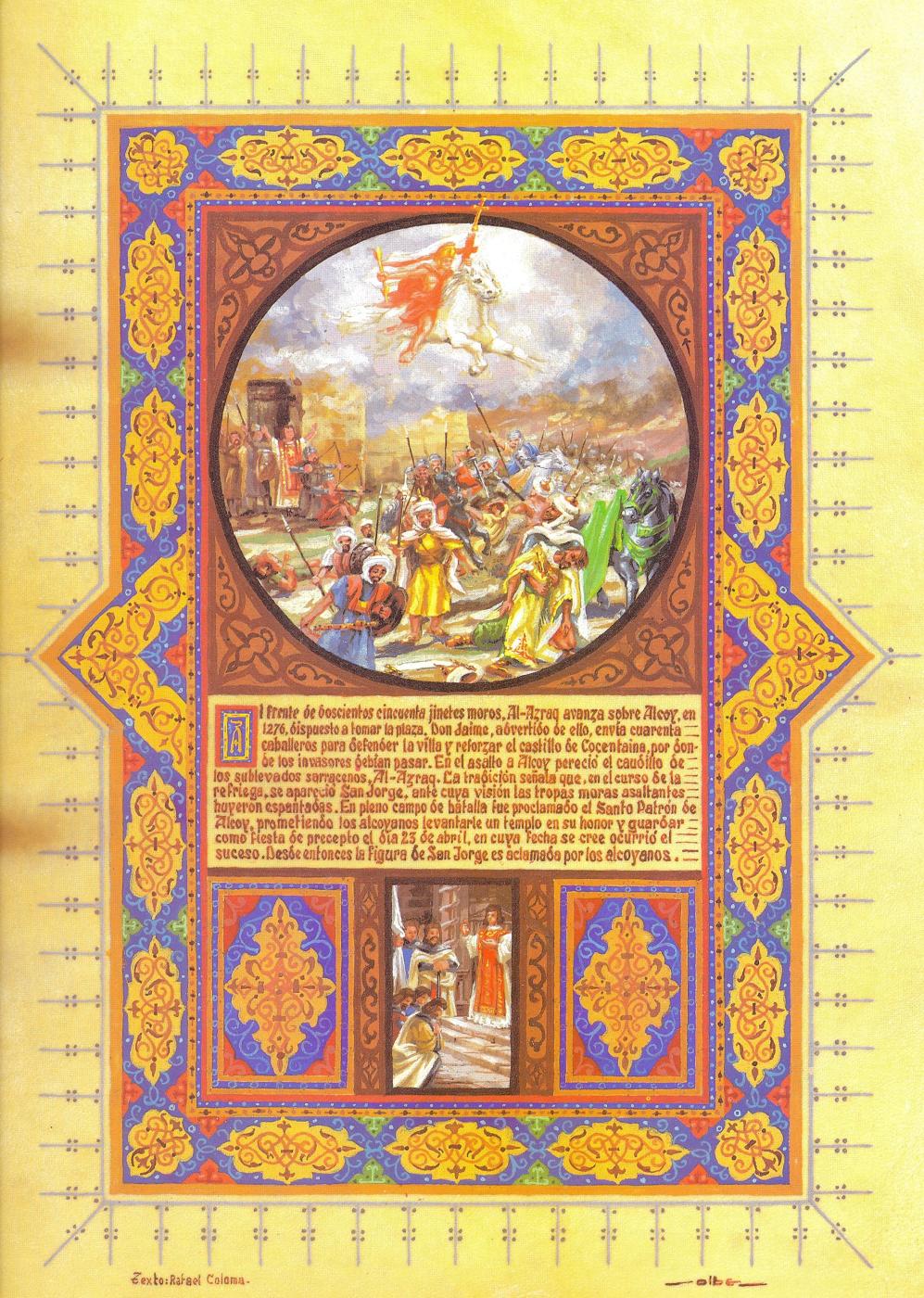 PINTURA MINIADA - LA MUERTE DE AL-AZRAQ 1276
