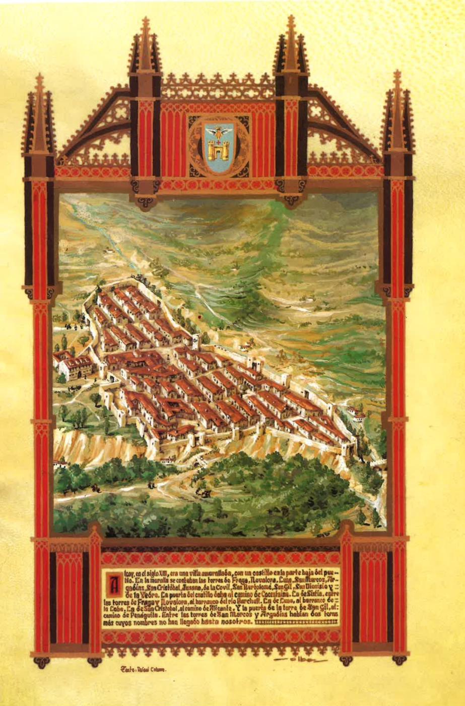 PINTURA MINIADA - LAS MURALLAS DE ALCOY SIGLO XIII