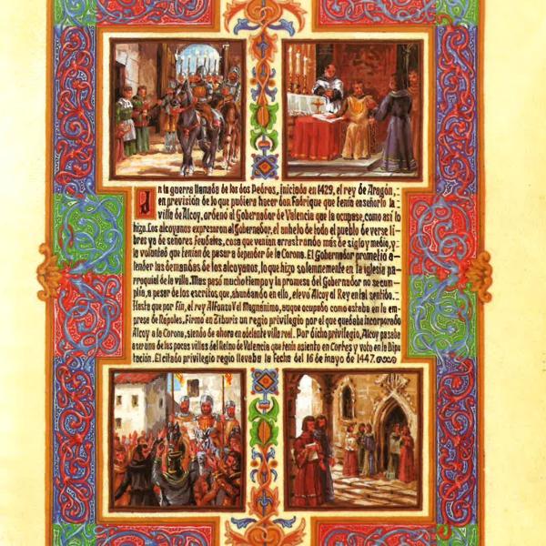 PINTURA MINIADA - ALCOY VILLA REAL 1447 — Luis Solbes Payá