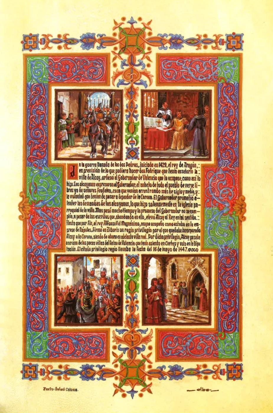 PINTURA MINIADA - ALCOY VILLA REAL 1447