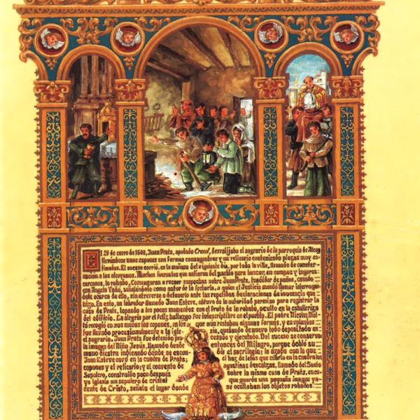 PINTURA MINIADA - EL NIÑO JESÚS DEL MILAGRO 1568 — Luis Solbes Payá