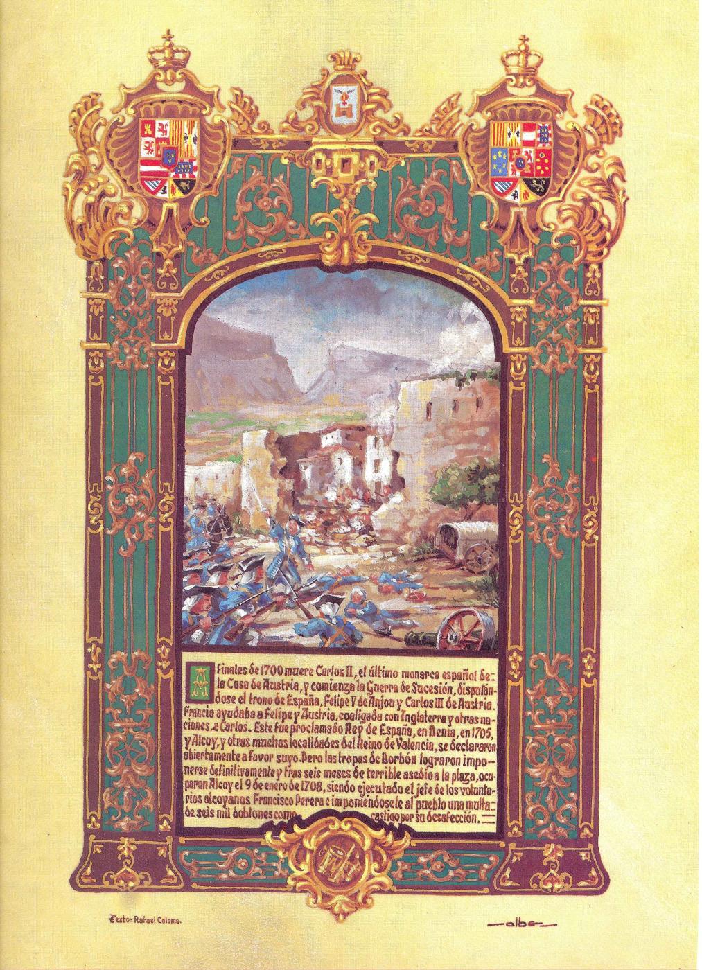 PINTURA MINIADA - LA GUERRA DE SUCESIÓN - ALCOY 1707