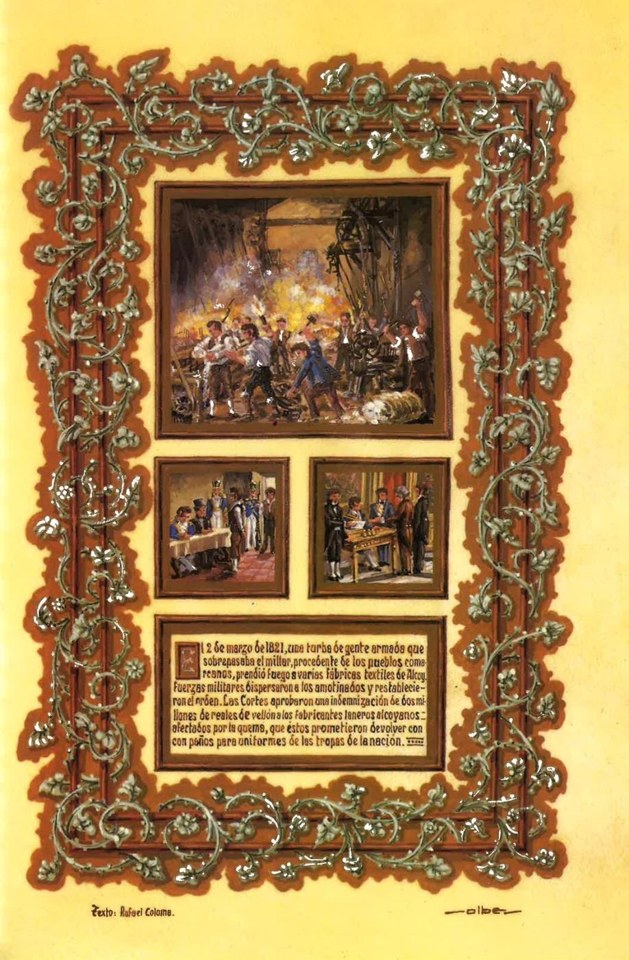 PINTURA MINIADA - LUCHA CONTRA EL MAQUINISMO 1821
