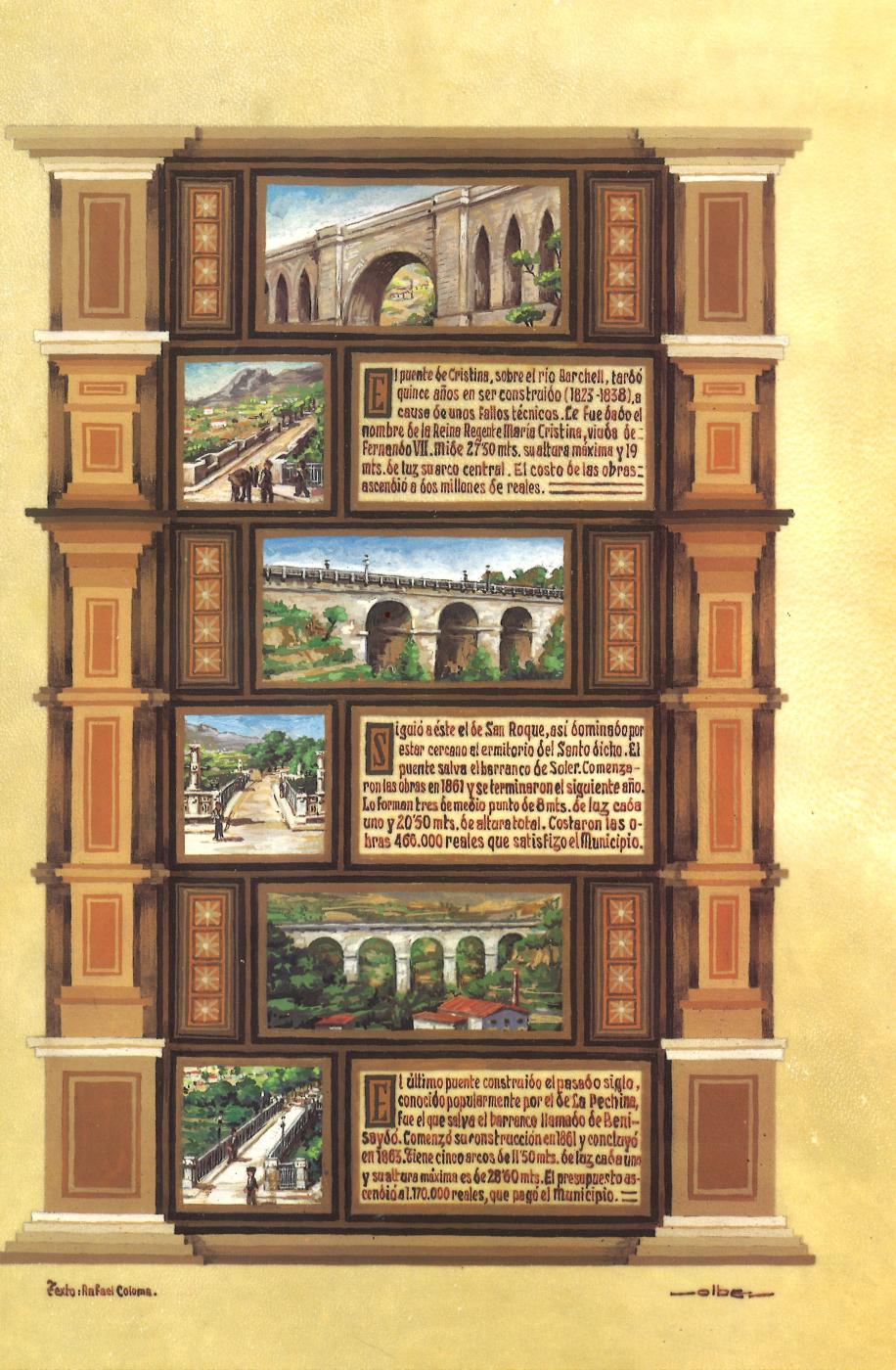 PINTURA MINIADA - LOS PRIMEROS GRANDES PUENTES 1837-1963