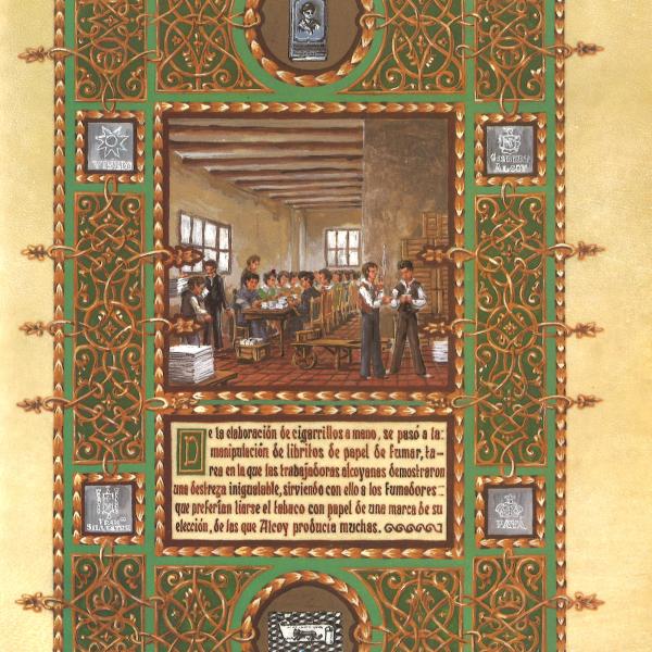 PINTURA MINIADA - EL PAPEL DE FUMAR 1833 — Luis Solbes Payá