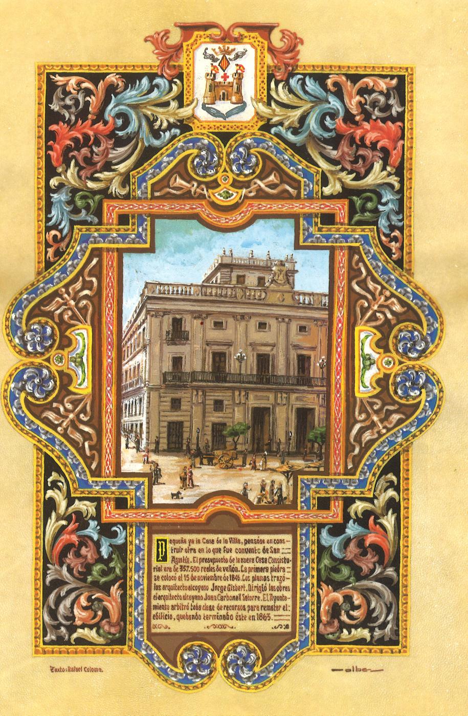 PINTURA MINIADA - LA NUEVA CASA CONSISTORIAL 1846-1863