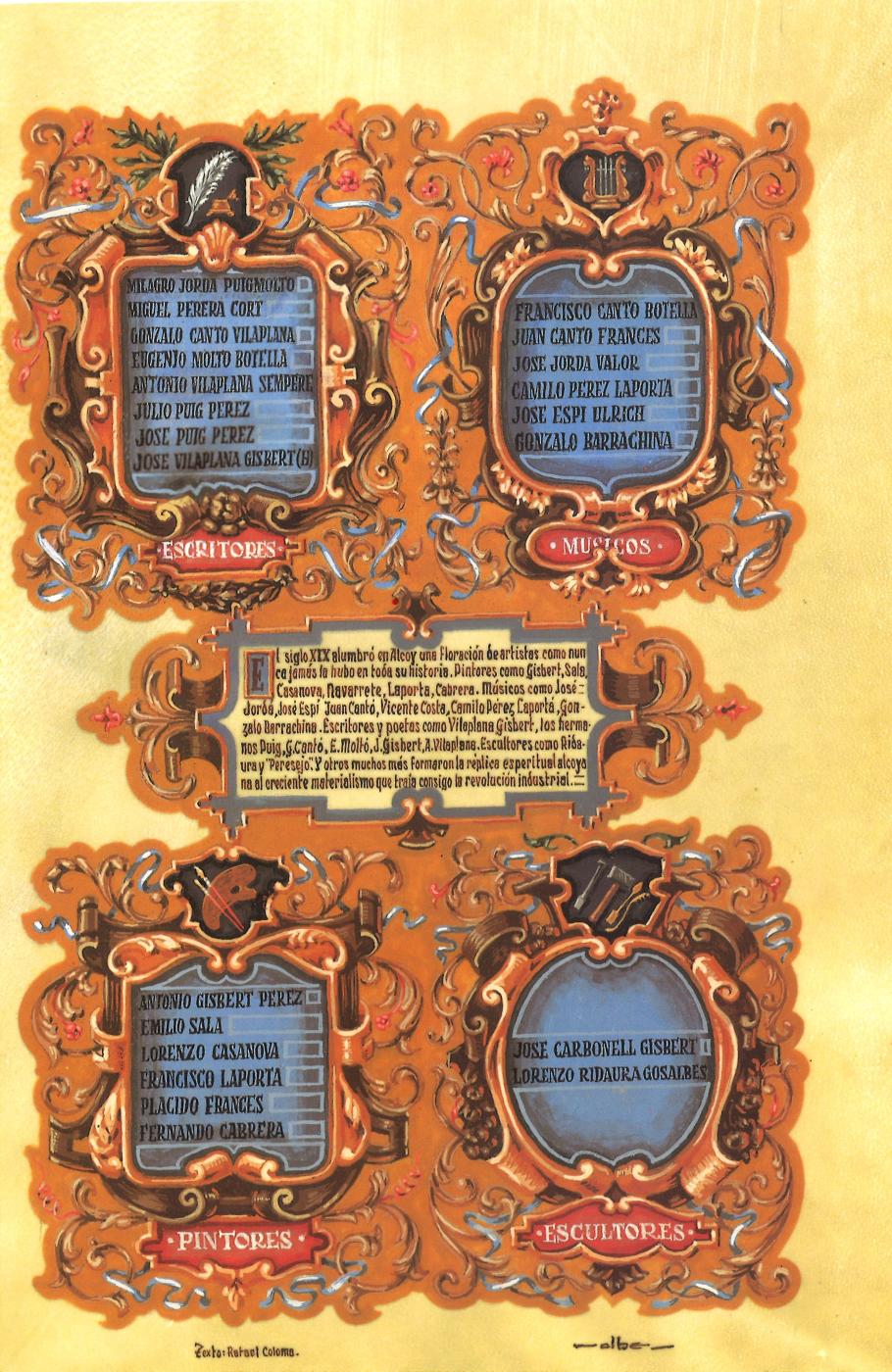 PINTURA MINIADA - ARTISTAS ALCOYANOS DEL SIGLO XIX